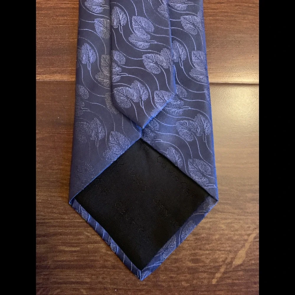 CALVIN KLEIN Blue Silk Necktie
